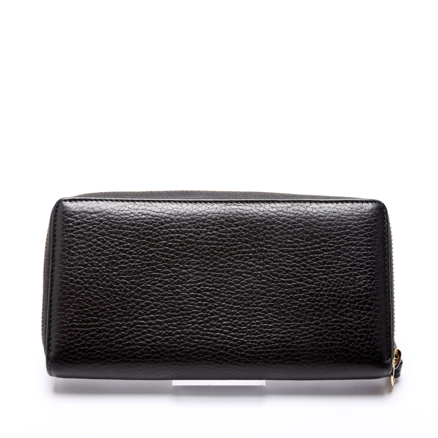Gucci  GG Leather Zip Around Wallet Black