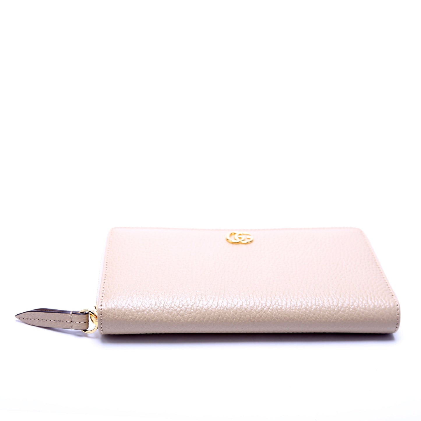 Gucci  GG Leather Zip Around Wallet Beige