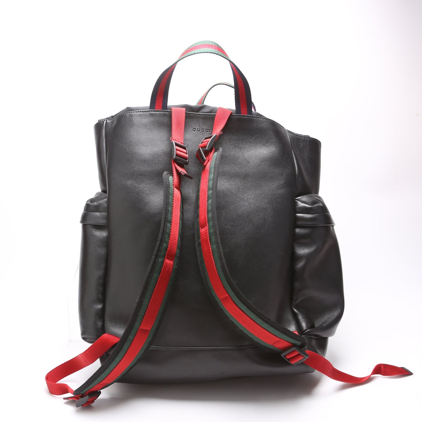 Gucci  King Snake Leather Drawstring Backpack