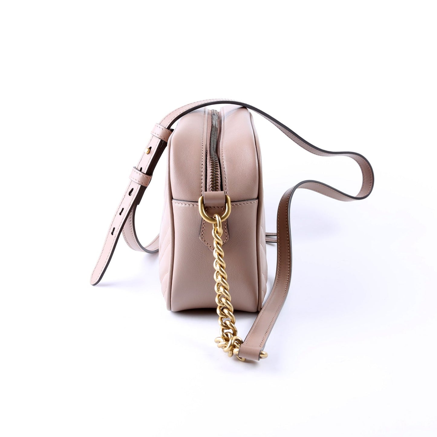 Gucci  Marmont Small Leather Camera Beige