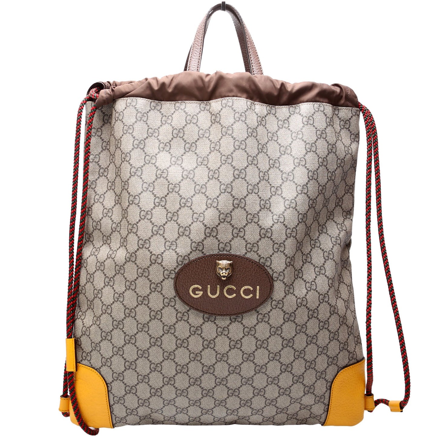 Gucci  Neo Vintage Drawstring Backpack Brown
