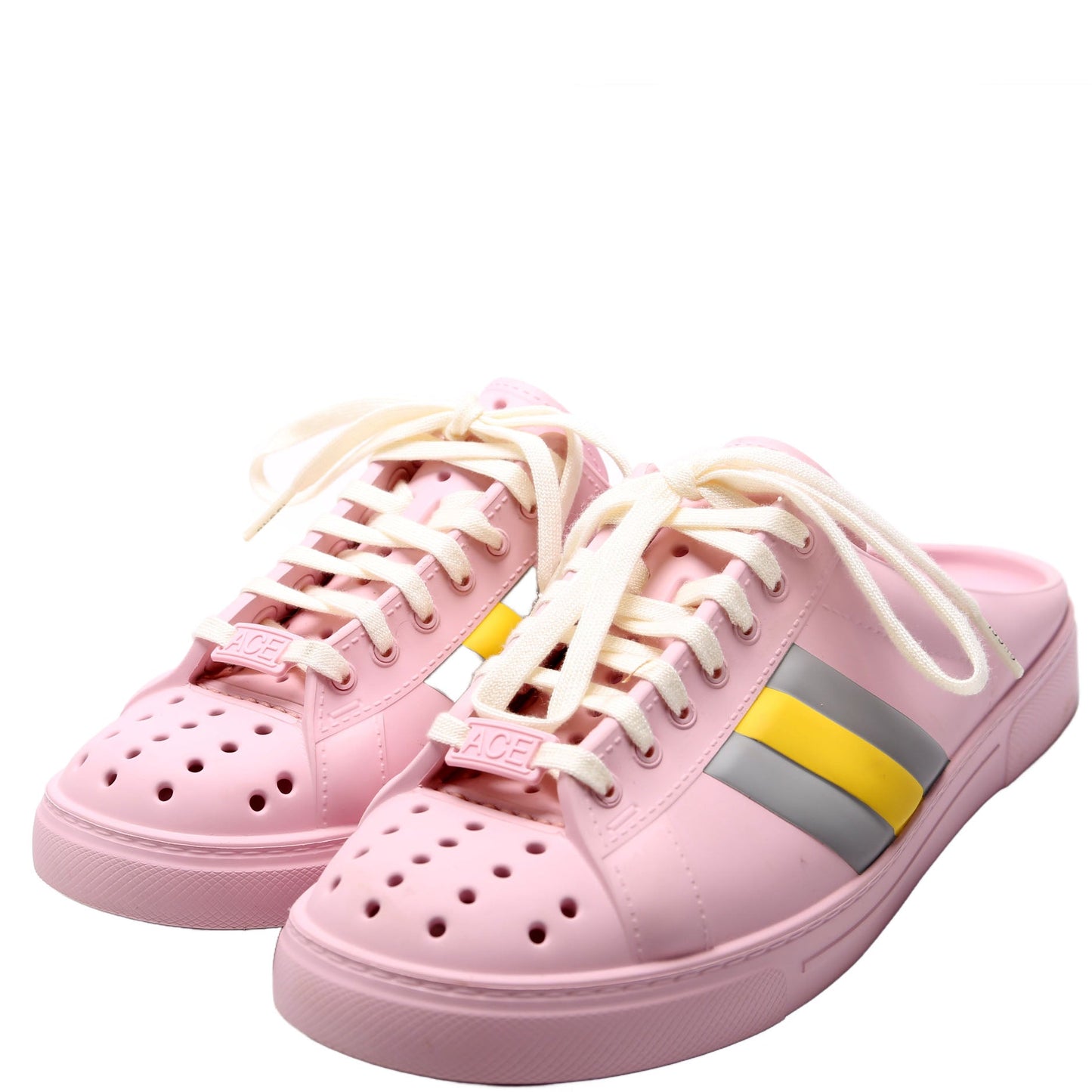Gucci Rubber Ace Mules Size  Pink
