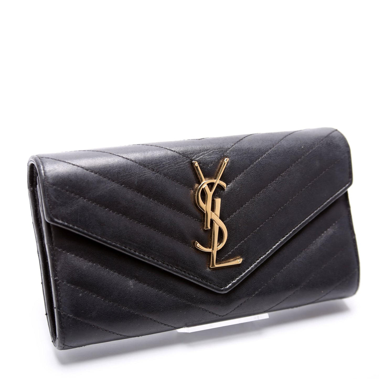 Flap Wallet Large Smooth Leather 372264 Black