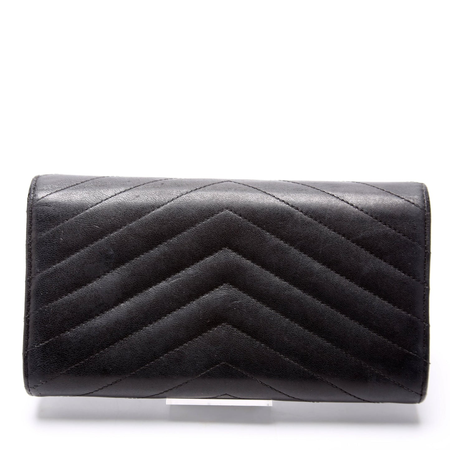 Flap Wallet Large Smooth Leather 372264 Black