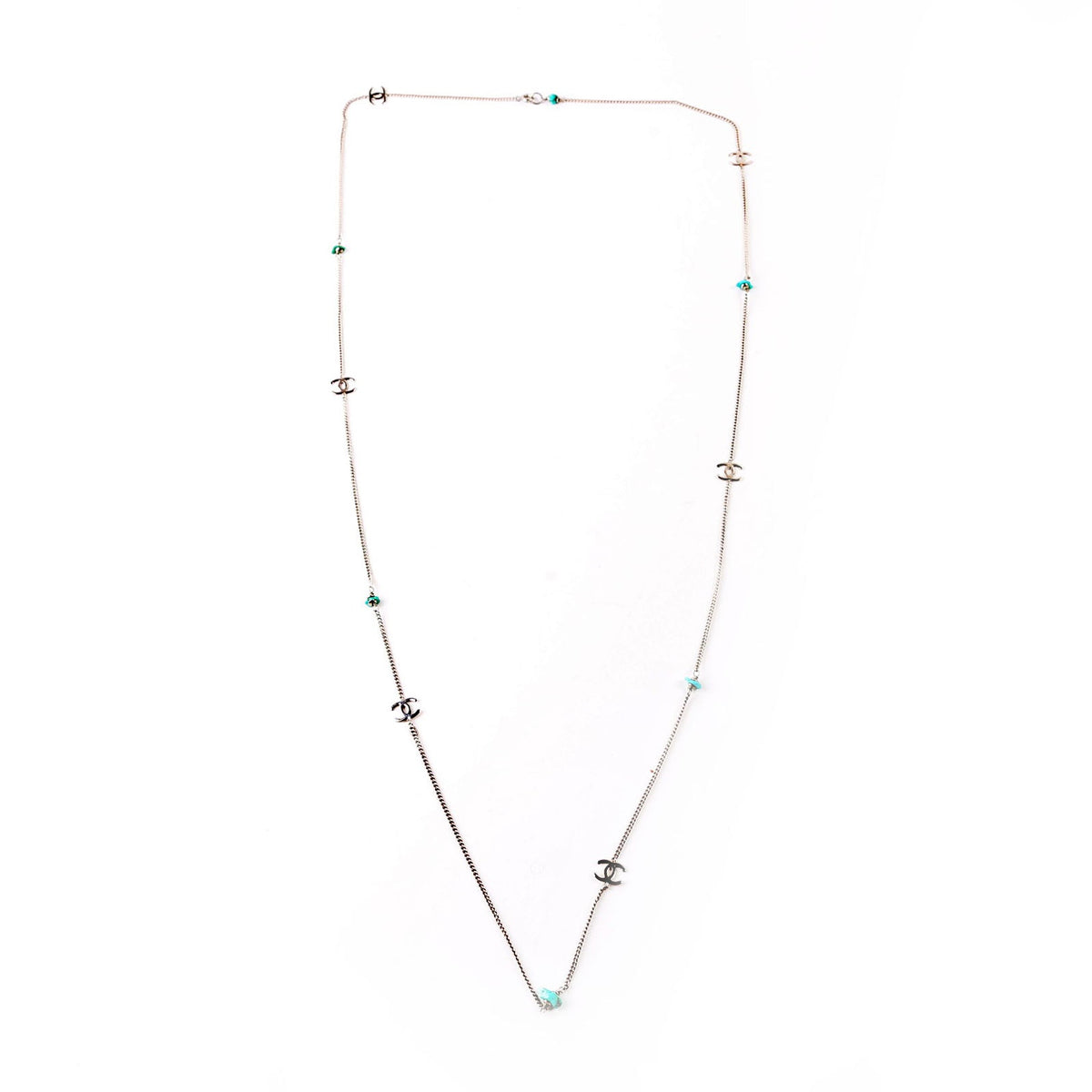 CC Turqouise Beaded Long Necklace