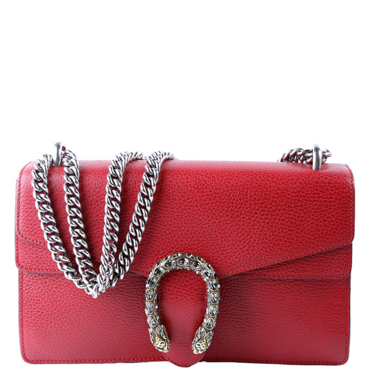 Gucci  Dionysus Leather Shoulder Small Red