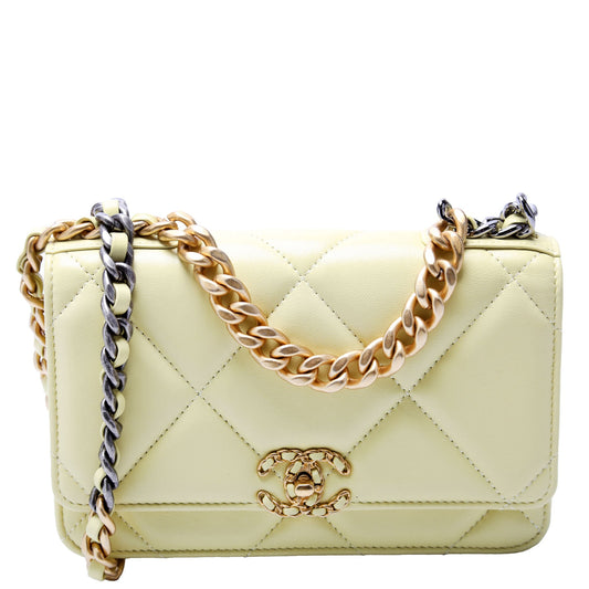 Chanel 19 Wallet On Chain Quilted Lambskin RFID