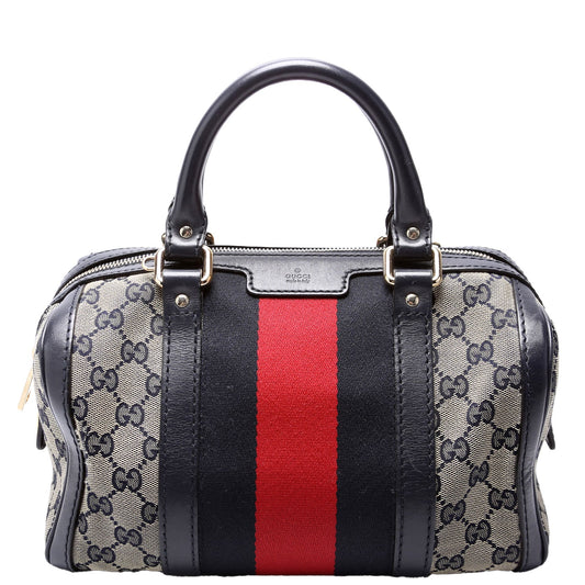 Gucci  GG Canvas Small Boston Navy