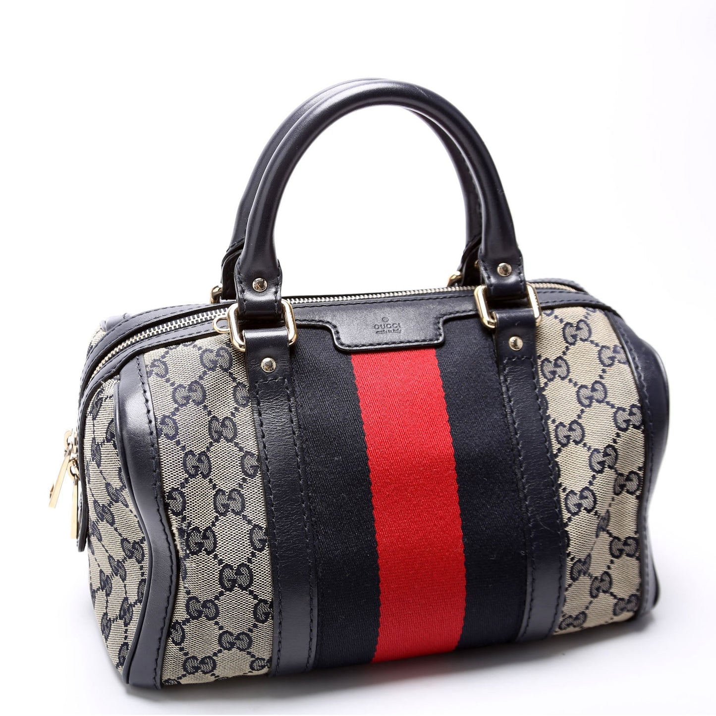 Gucci  GG Canvas Small Boston Navy