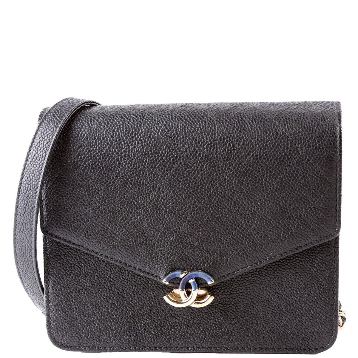 WOC Square Cuba Grained Calfskin Black