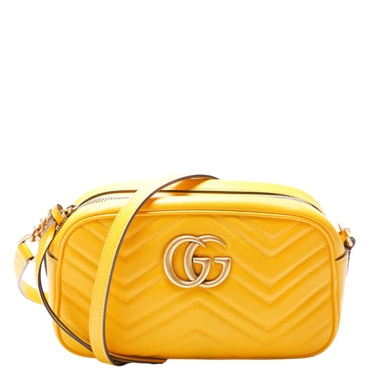 Gucci  Marmont Small Leather Camera Yellow