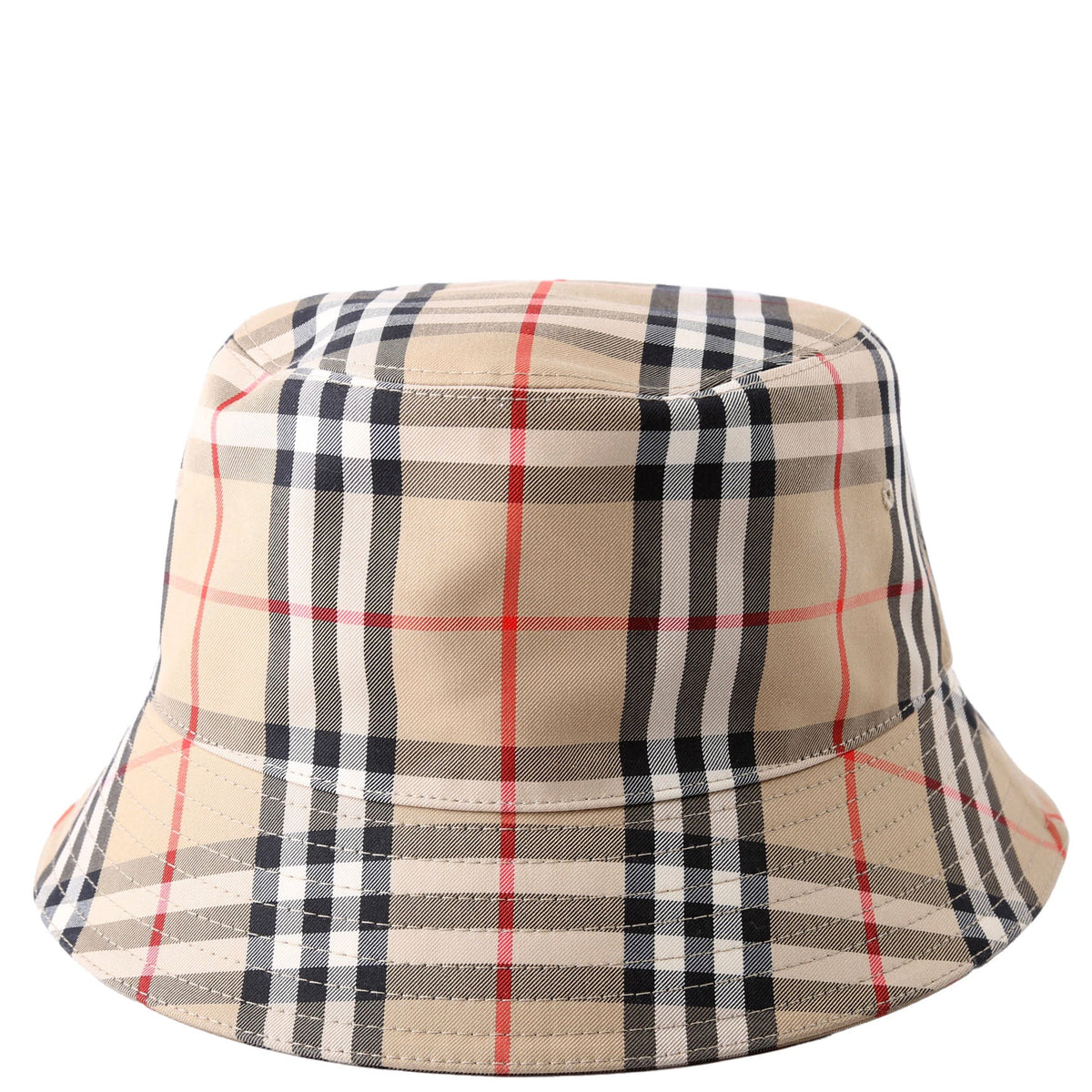 Vintage Check Bucket Hat Size XL Beige