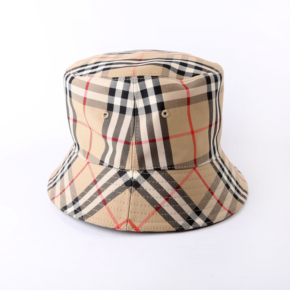 Vintage Check Bucket Hat Size XL Beige