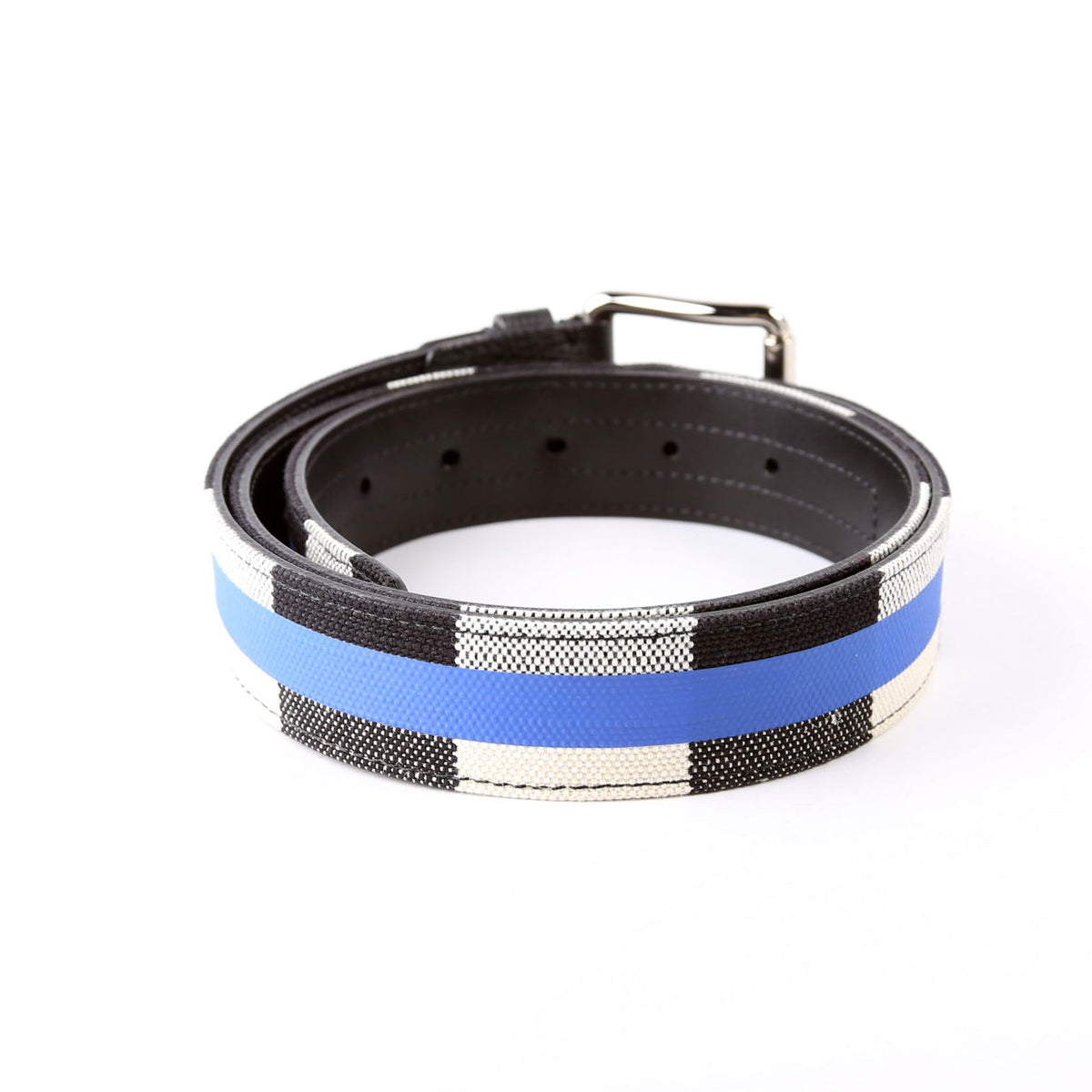 Fife Check Canvas Belt Size 90/36 Black/Blue