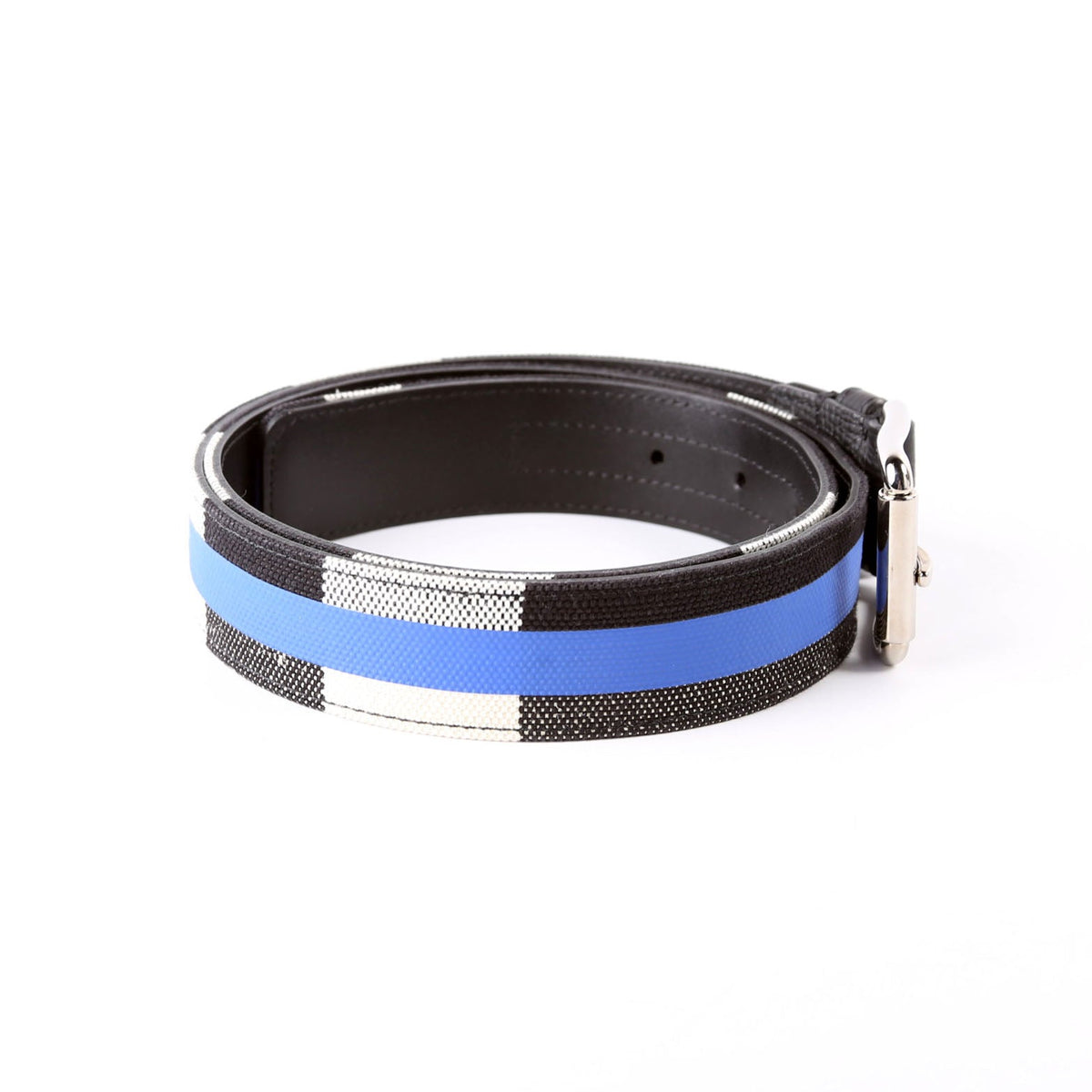 Fife Check Canvas Belt Size 90/36 Black/Blue