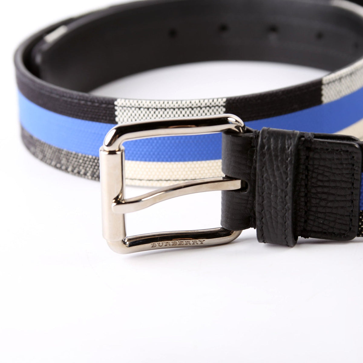 Fife Check Canvas Belt Size 90/36 Black/Blue