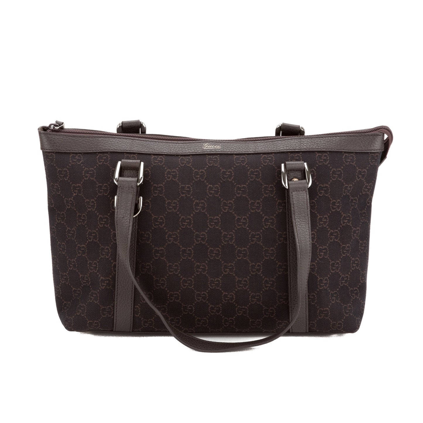G*G Brown Monogram Tote (Indistinguishable)