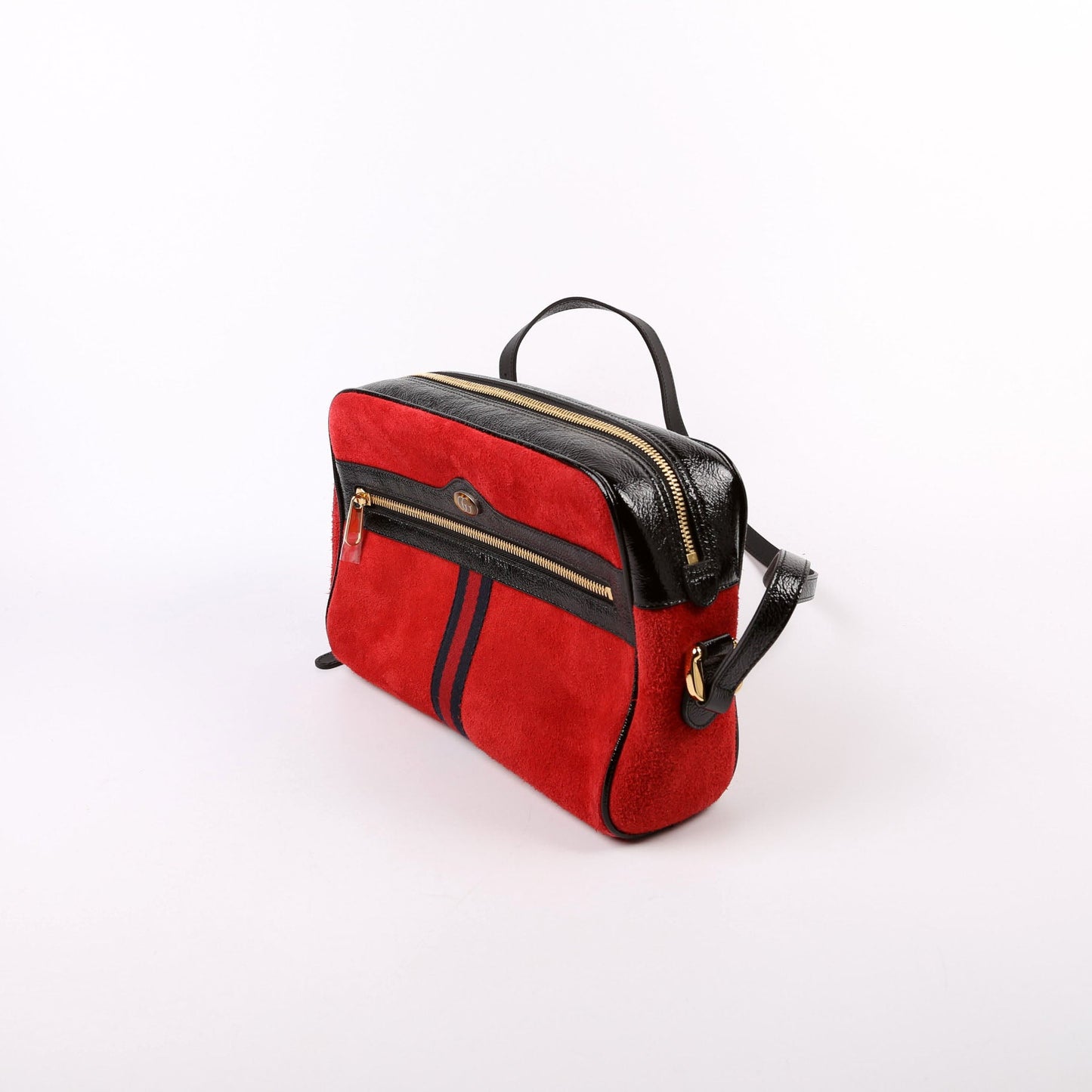 Gucci  Ophidia Suede Small Crossbody Red