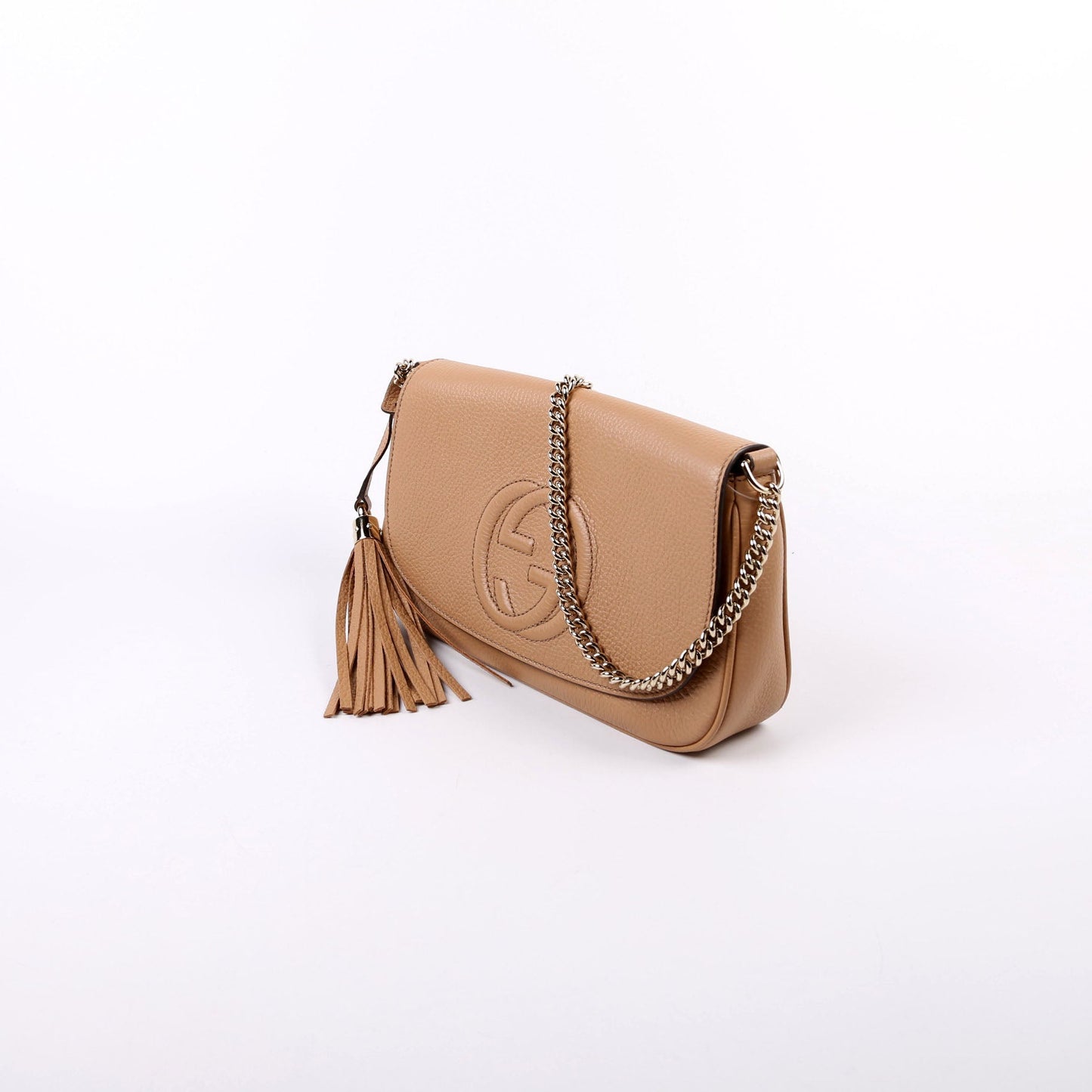 Gucci  Soho Chain Tassel Flap Beige