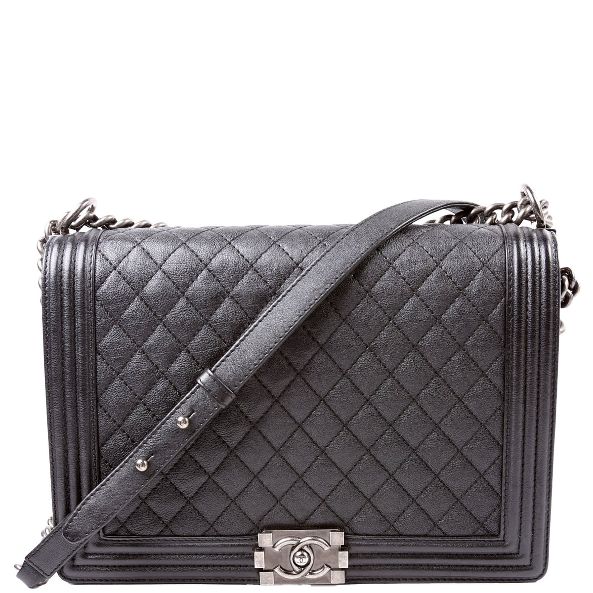 Boy Flap Large Caviar 18M Black