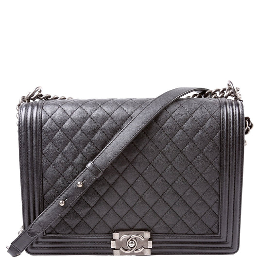 Boy Flap Large Caviar 18M Black