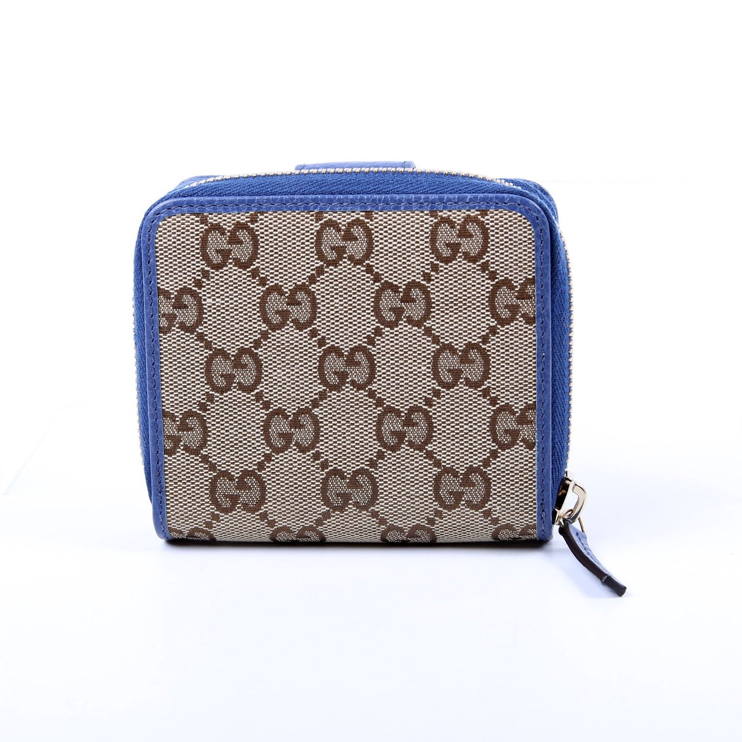 Gucci  GG Canvas Compact Wallet Blue