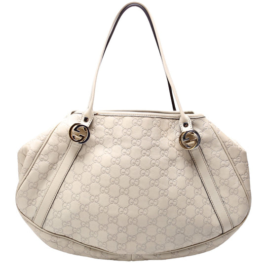 Gucci  Guccissima GG Twins Medium Tote White