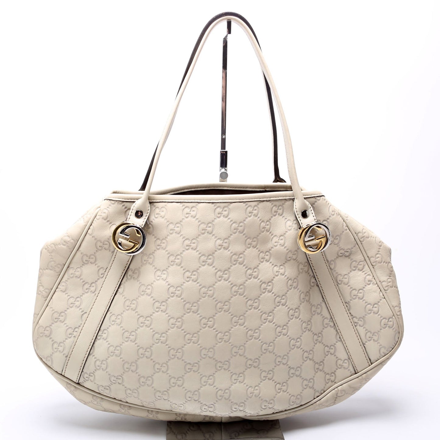 Gucci  Guccissima GG Twins Medium Tote White