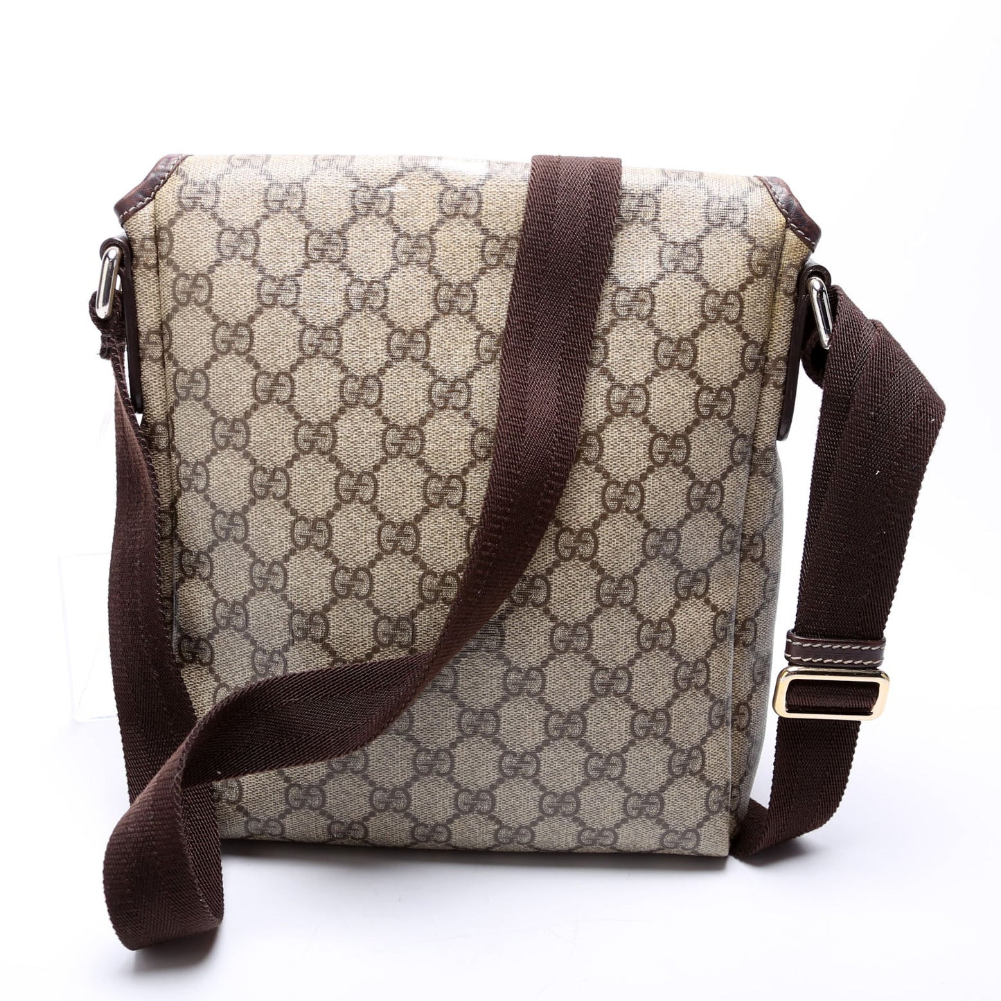 Gucci  GG Supreme Flap Messenger Brown