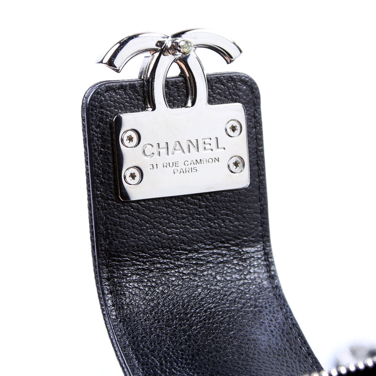 WOC CC Box Clutch Double Zip Grain Calfskin 29M Black