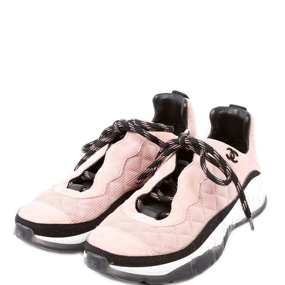 CC Suede/Fabric Trainers Size 39.5 Pink