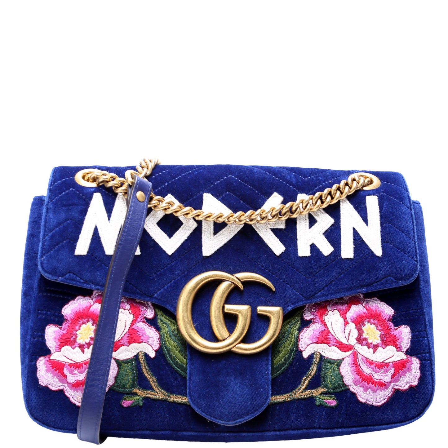 Gucci  Marmont Velvet Modern Medium Blue