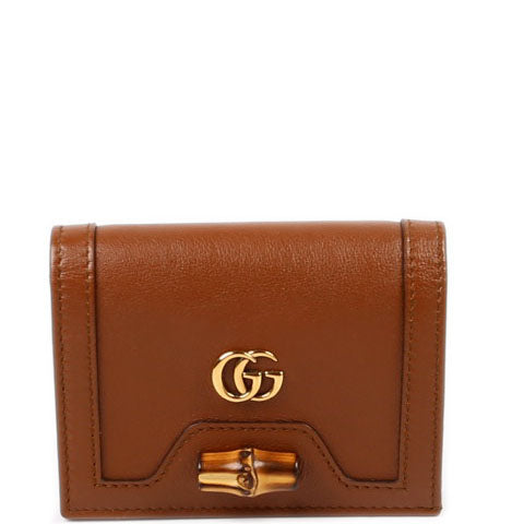 Gucci  Diana Card Case Wallet Brown