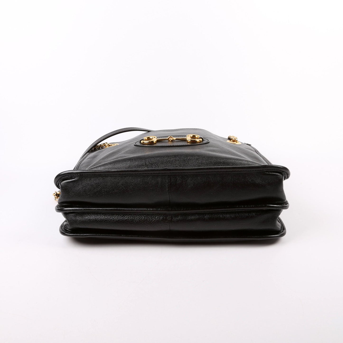 Gucci   Horsebit Large Leather Tote Black
