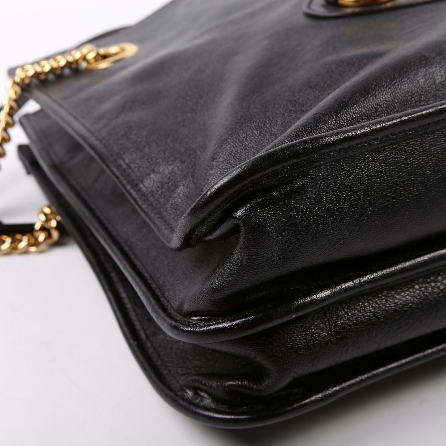 Gucci   Horsebit Large Leather Tote Black