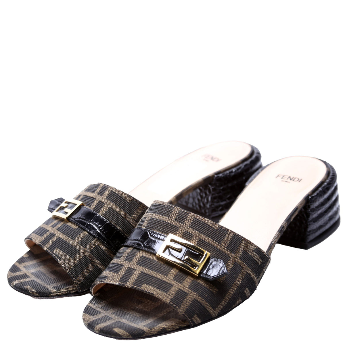 Promenade FF Zucca Mules Size 39 Brown