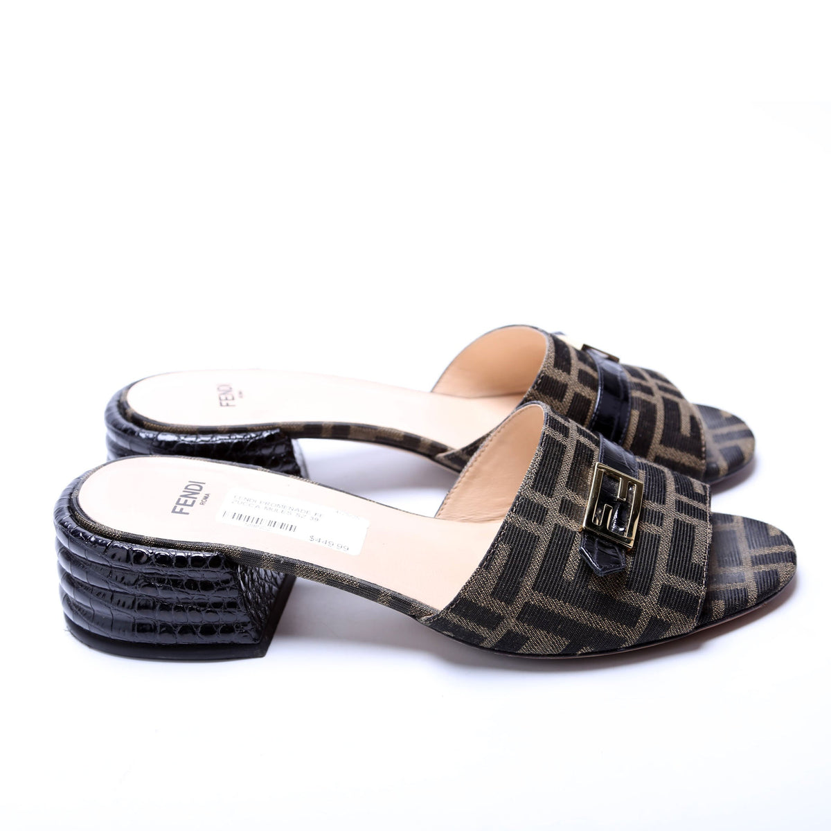 Promenade FF Zucca Mules Size 39 Brown