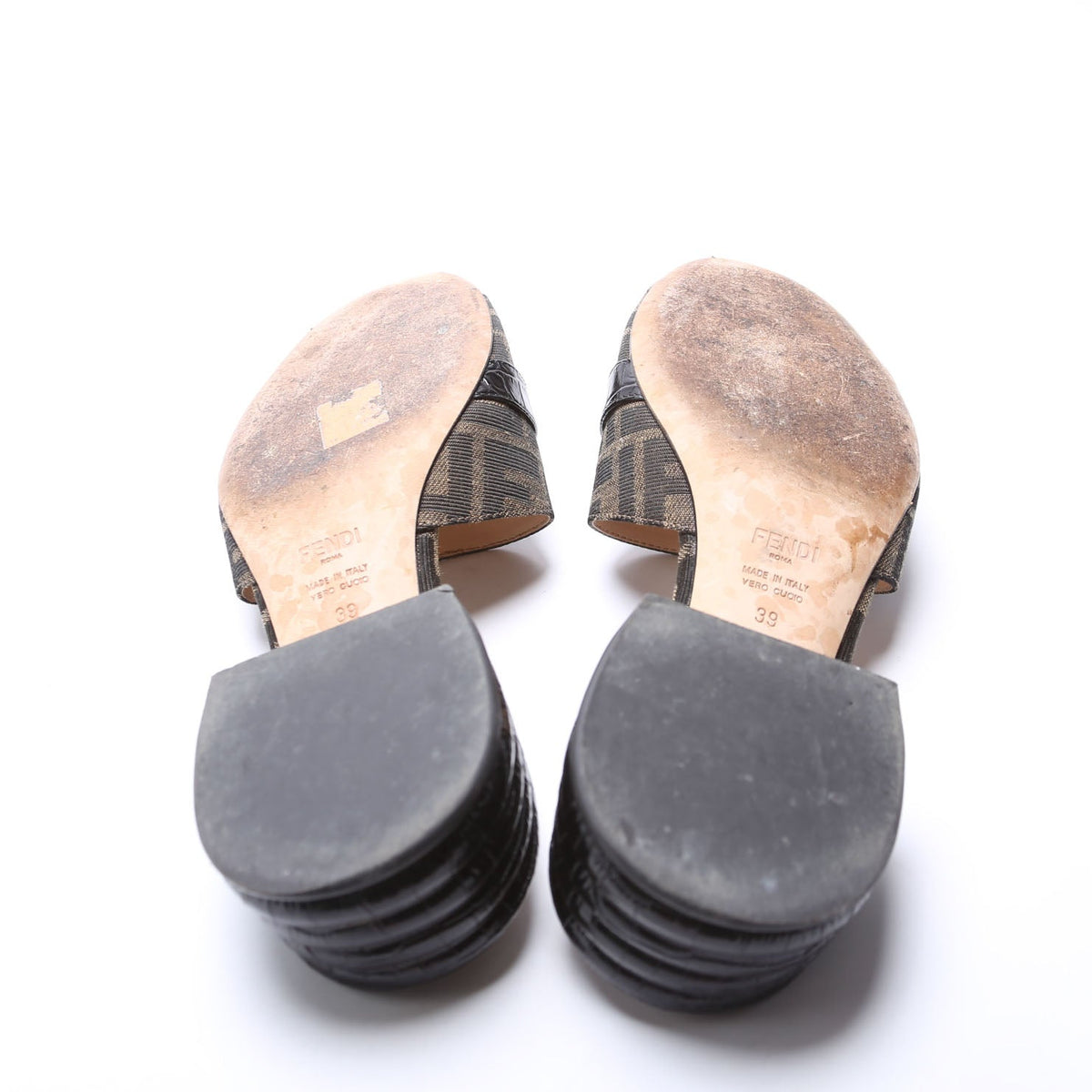 Promenade FF Zucca Mules Size 39 Brown