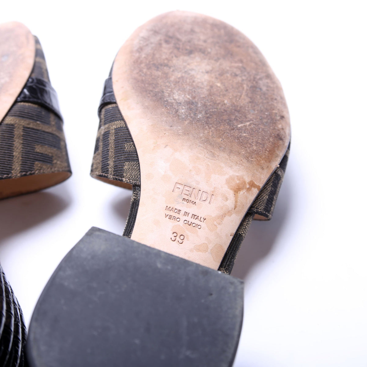 Promenade FF Zucca Mules Size 39 Brown