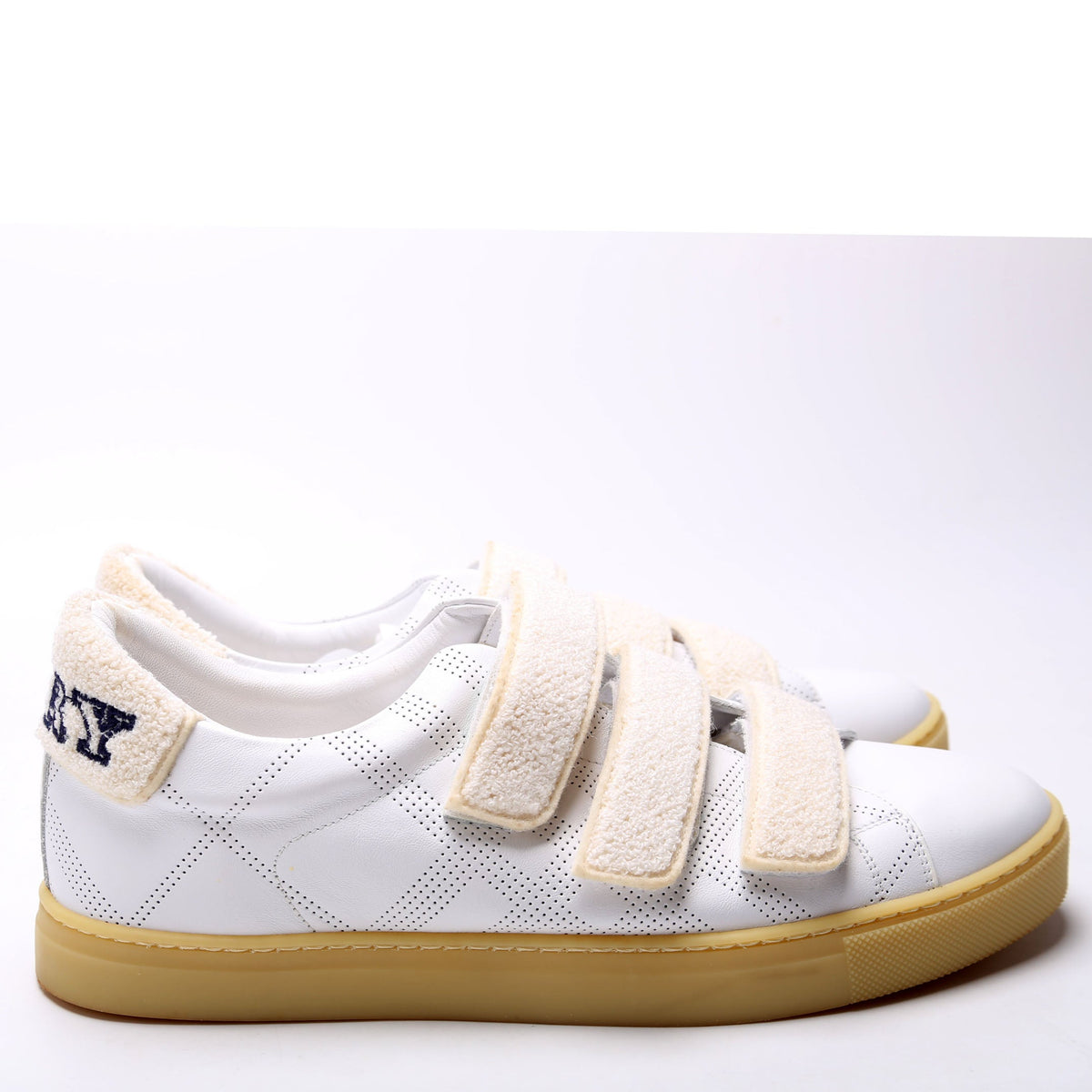 Bert Low Top Velcro Perfect Leather Sneakers Size 40 White