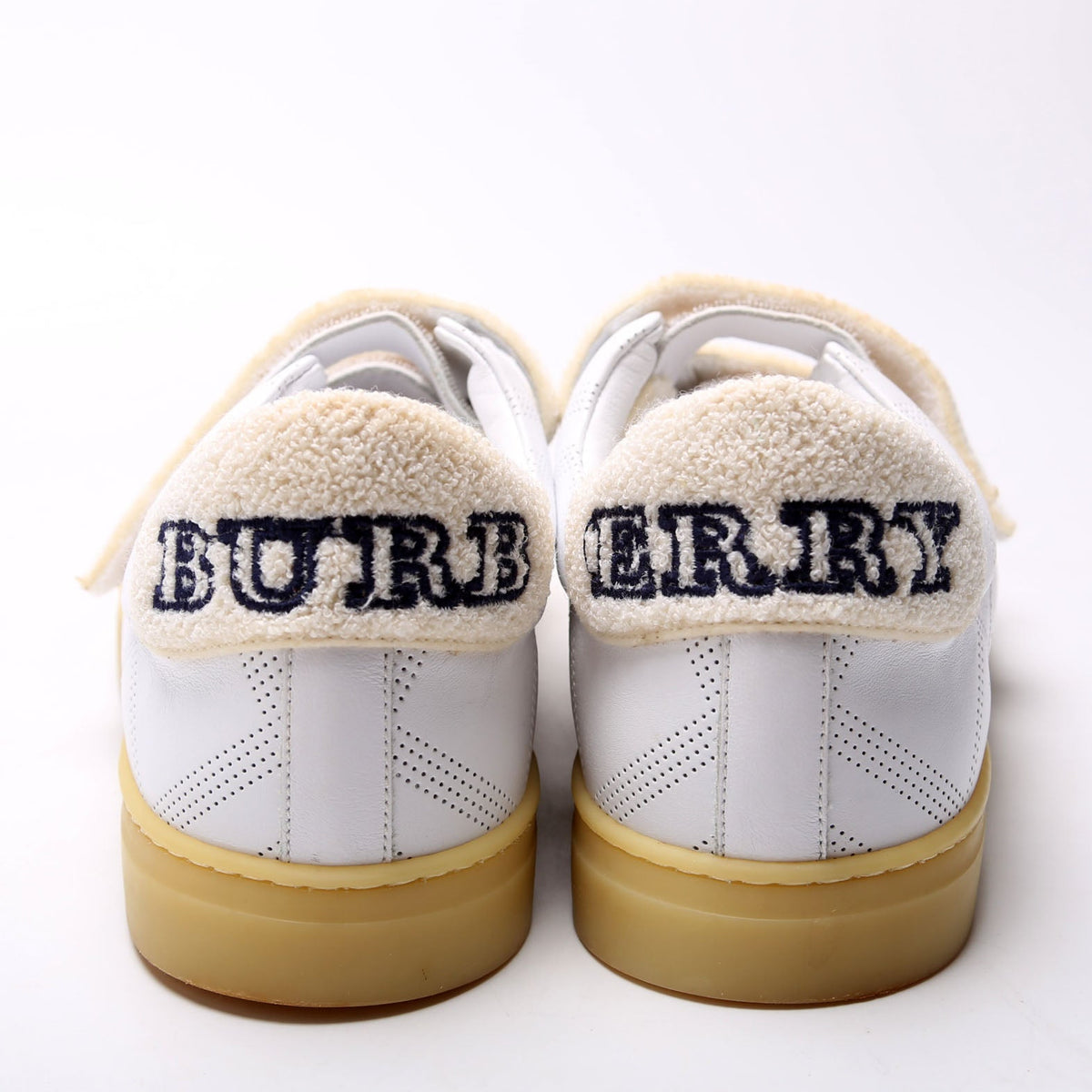 Bert Low Top Velcro Perfect Leather Sneakers Size 40 White