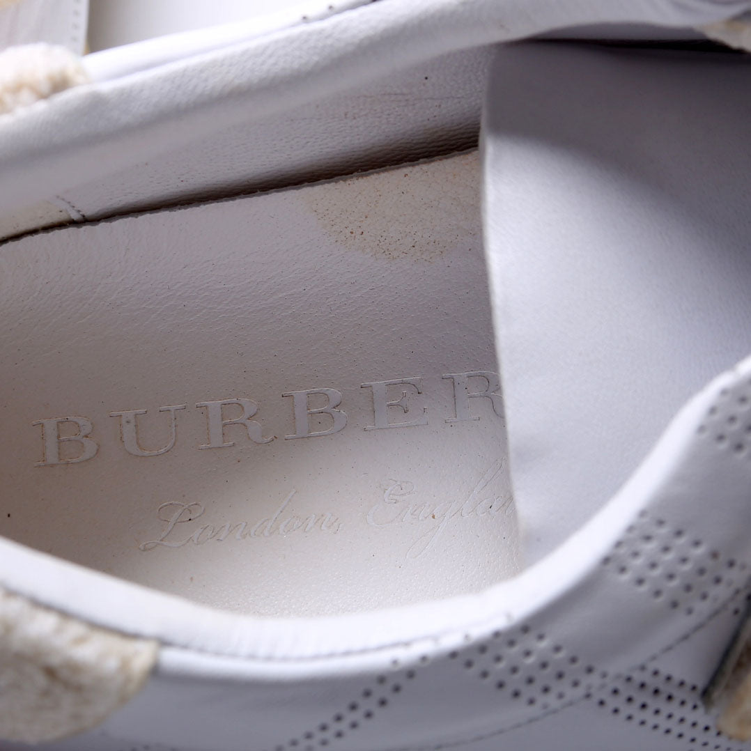 Bert Low Top Velcro Perfect Leather Sneakers Size 40 White