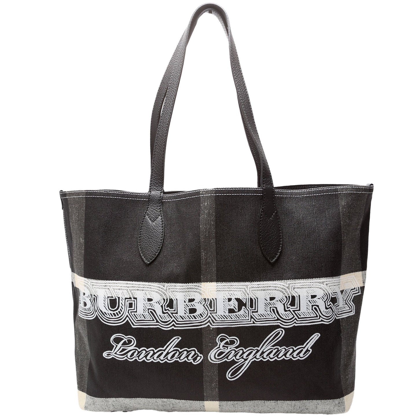 Check Doodle Reverse Medium Tote