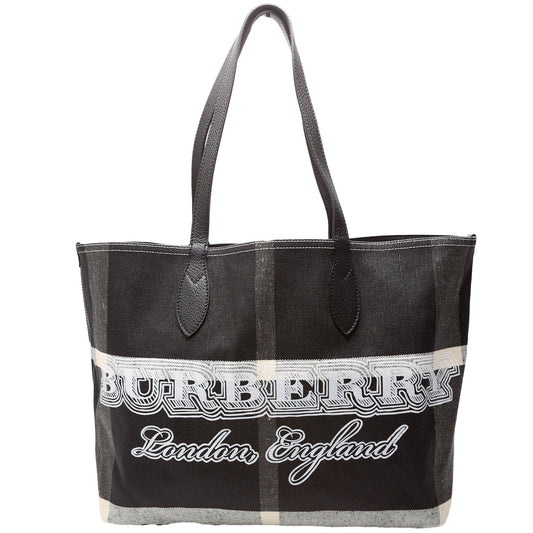 Check Doodle Reverse Medium Tote