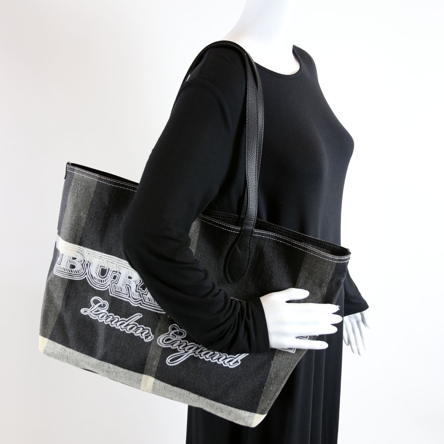 Check Doodle Reverse Medium Tote