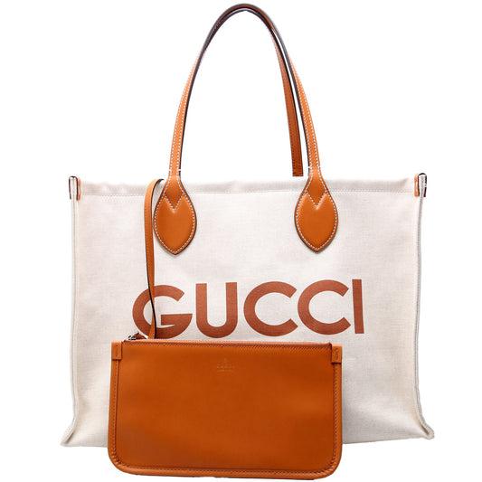 Gucci  Summer Tote Large Linen Canvas