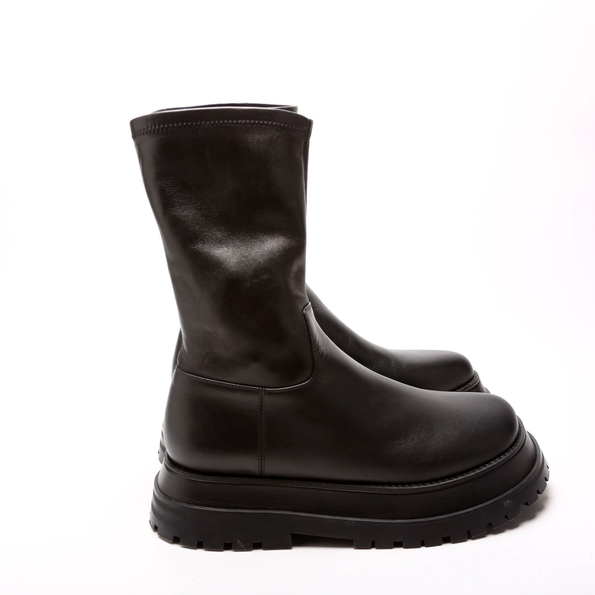 Hurr Leather Boots Size 40 Black