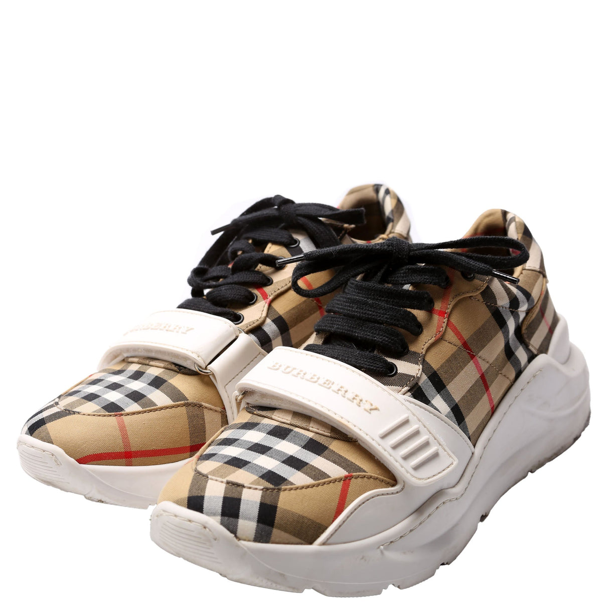 Vintage Check Regis Sneakers Size 40 Brown