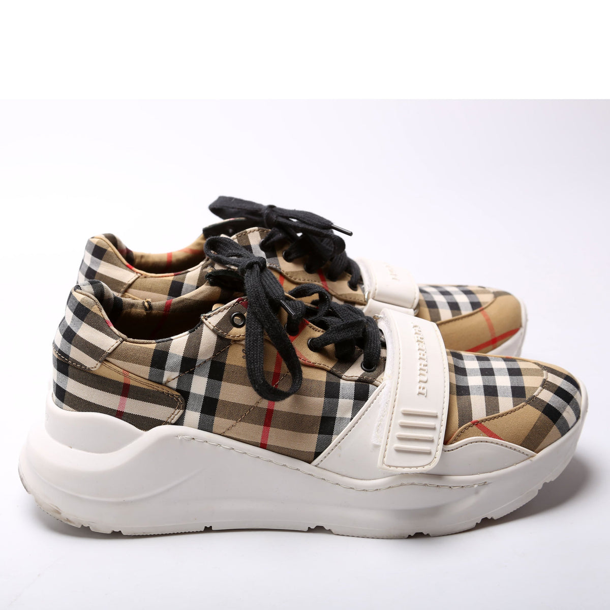 Vintage Check Regis Sneakers Size 40 Brown