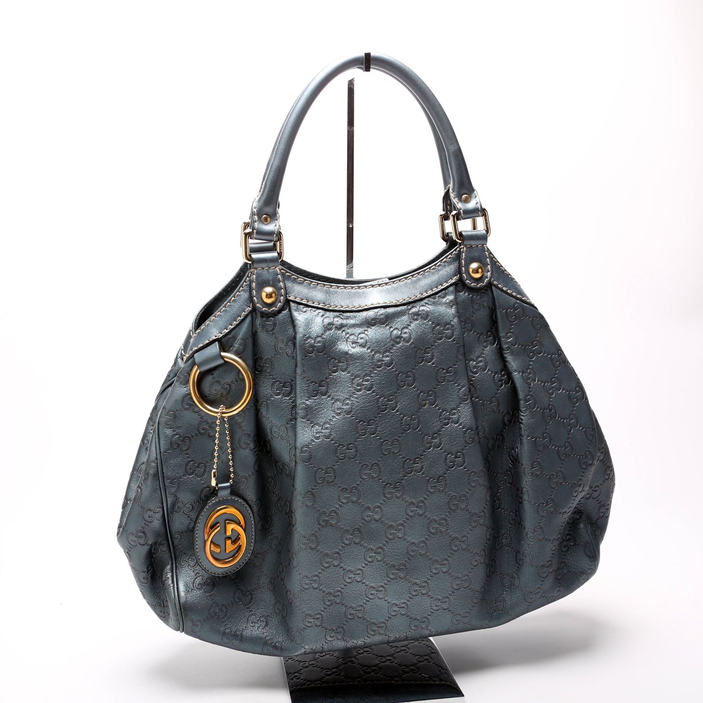 Gucci  Sukey GG Leather Medium Blue